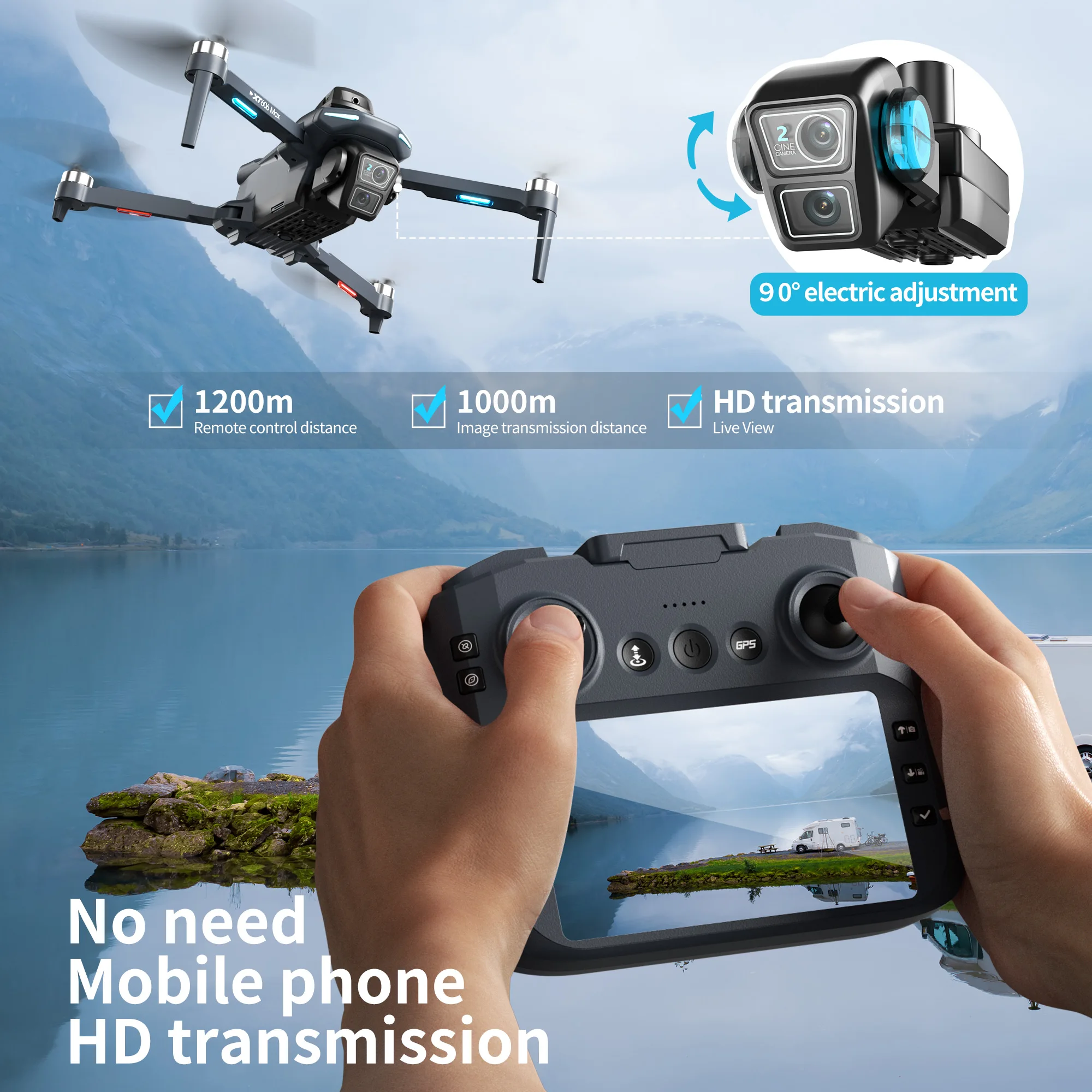 Profesjonalny dron Lenovo XT60 – Drone Gps Mount recenzja i cena