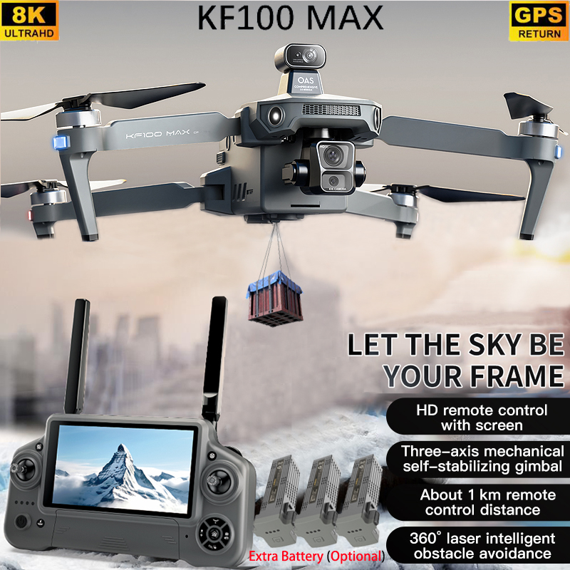 Dron GPS KF100 MAX Kamera 4K 3 – Drone Gimbal recenzja i cena