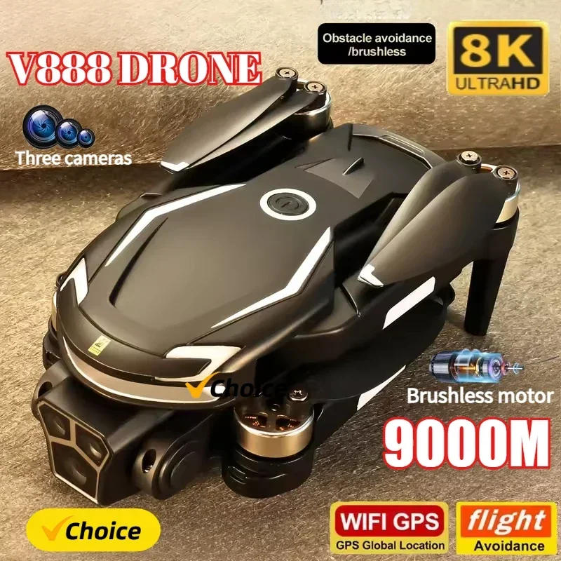 Nowy dron V888 8K GPS z potrój – Drone Gps Mount recenzja i cena